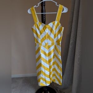 Bea & Dot for Modcloth adorable yellow and white striped dress